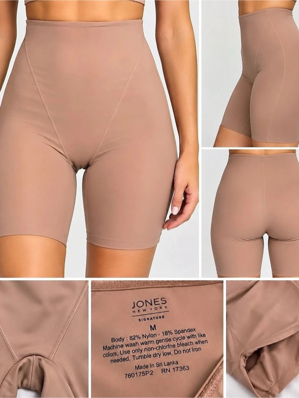 Jones New York Shapewear Shorts in Brown Size Medium